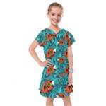 Flame Swirls Kids  Drop Waist Dress