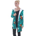 Flame Swirls Longline Hooded Cardigan