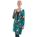 Flame Swirls Hooded Pocket Cardigan