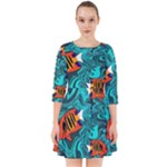 Flame Swirls Smock Dress