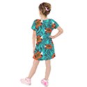 Kids  Short Sleeve Velvet Dress 