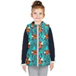 Flame Swirls Kids  Hooded Puffer Vest