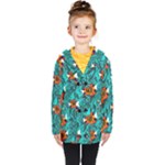 Flame Swirls Kids  Double Breasted Button Coat