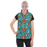 Flame Swirls Women s Button Up Vest