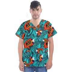 Men s V-Neck Scrub Top 