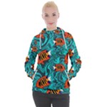 Flame Swirls Women s Hooded Pullover