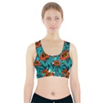 Flame Swirls Sports Bra With Pocket