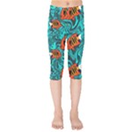 Flame Swirls Kids  Capri Leggings 