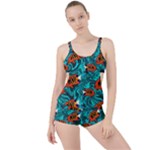 Flame Swirls Boyleg Tankini Set 