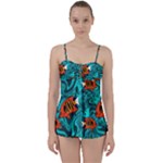 Flame Swirls Babydoll Tankini Set