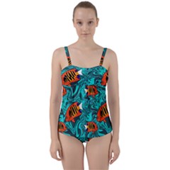 Twist Front Tankini Set 