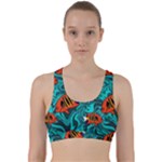 Flame Swirls Back Weave Sports Bra