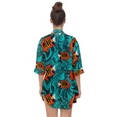 Open Front Chiffon Kimono 