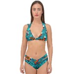 Flame Swirls Double Strap Halter Bikini Set