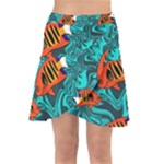 Flame Swirls Wrap Front Skirt