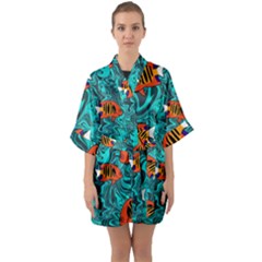 Half Sleeve Satin Kimono  