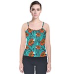 Flame Swirls Velvet Spaghetti Strap Top