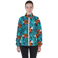 Women s High Neck Windbreaker 