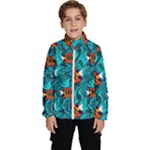 Flame Swirls Kids  High Neck Windbreaker