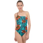 Flame Swirls Classic One Shoulder Swimsuit