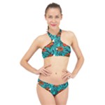 Flame Swirls High Neck Bikini Set