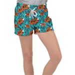 Flame Swirls Women s Velour Lounge Shorts