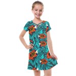 Flame Swirls Kids  Cross Web Dress