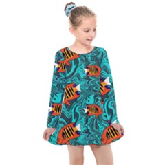 Kids  Long Sleeve Dress 