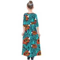 Kids  Quarter Sleeve Maxi Dress 