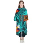 Flame Swirls Kids  Hooded Rain Ponchos