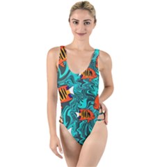 High Leg Strappy Swimsuit 