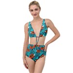 Flame Swirls Tied Up Two Piece Swimsuit