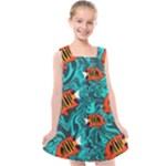 Flame Swirls Kids  Cross Back Dress