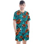 Flame Swirls Men s Mesh T-Shirt and Shorts Set