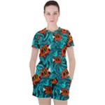 Flame Swirls Women s T-Shirt and Shorts Set