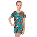 Flame Swirls Kids  Mesh T-Shirt and Shorts Set