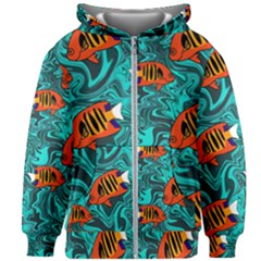 Kids  Zipper Hoodie Without Drawstring 