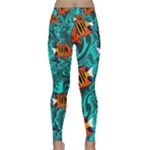 Flame Swirls Lightweight Velour Classic Yoga Leggings