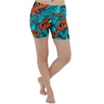 Flame Swirls Lightweight Velour Yoga Shorts