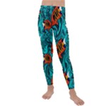 Flame Swirls Kids  Lightweight Velour Leggings