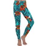 Flame Swirls Kids  Lightweight Velour Classic Yoga Leggings