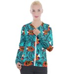 Flame Swirls Casual Zip Up Jacket