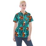 Flame Swirls Women s Short Sleeve Pocket Shirt