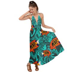 Backless Maxi Beach Dress 