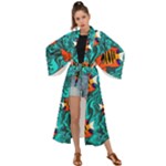 Flame Swirls Maxi Kimono