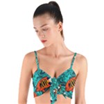 Flame Swirls Woven Tie Front Bralet