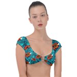 Flame Swirls Cap Sleeve Ring Bikini Top