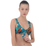 Flame Swirls Front Tie Bikini Top