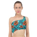 Flame Swirls Spliced Up Bikini Top 