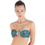 Flame Swirls Twist Bandeau Bikini Top